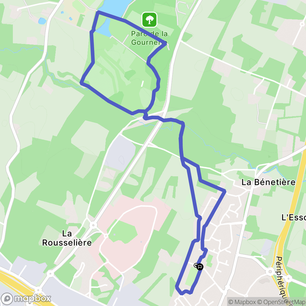 Saint-Herblain : carte du parcours de randonnée - France