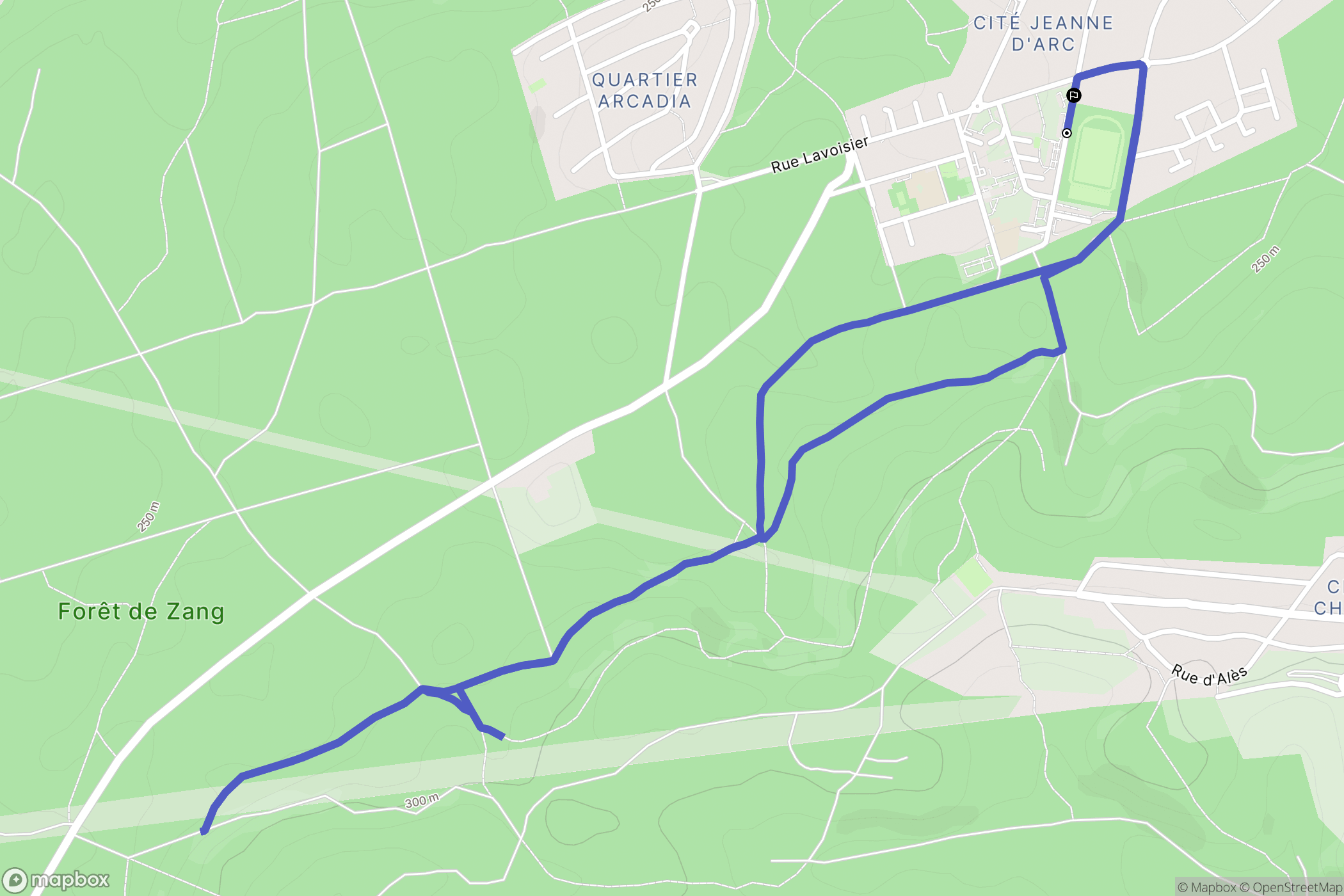 Saint-Avold : carte du parcours de randonnée - France