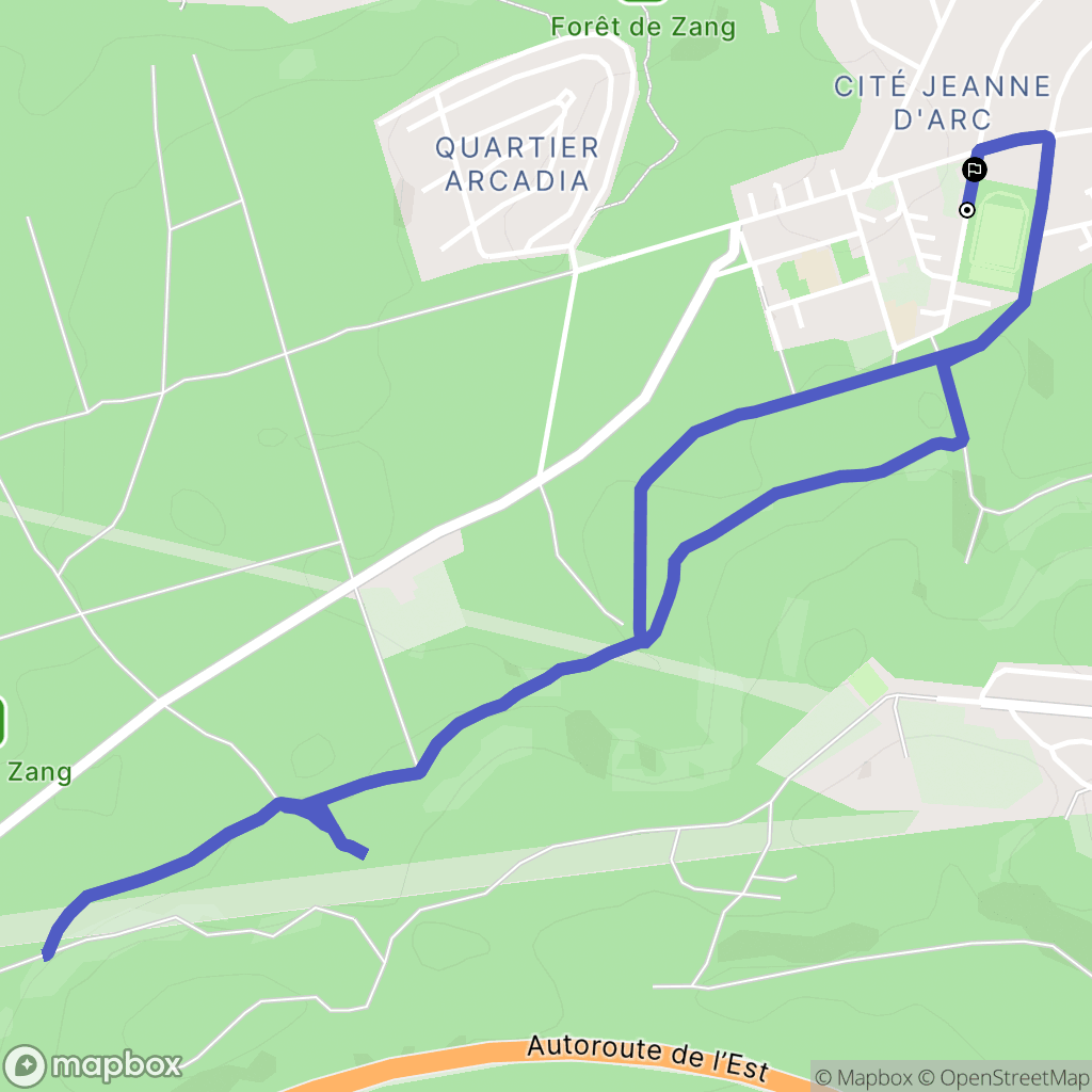 Saint-Avold : carte du parcours de randonnée - France