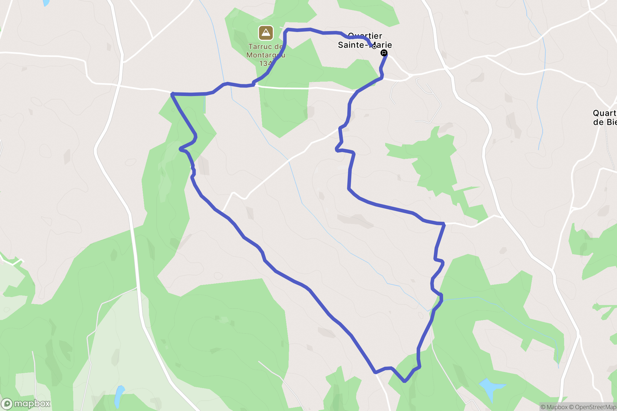 Bonnut : carte du parcours de randonnée - France