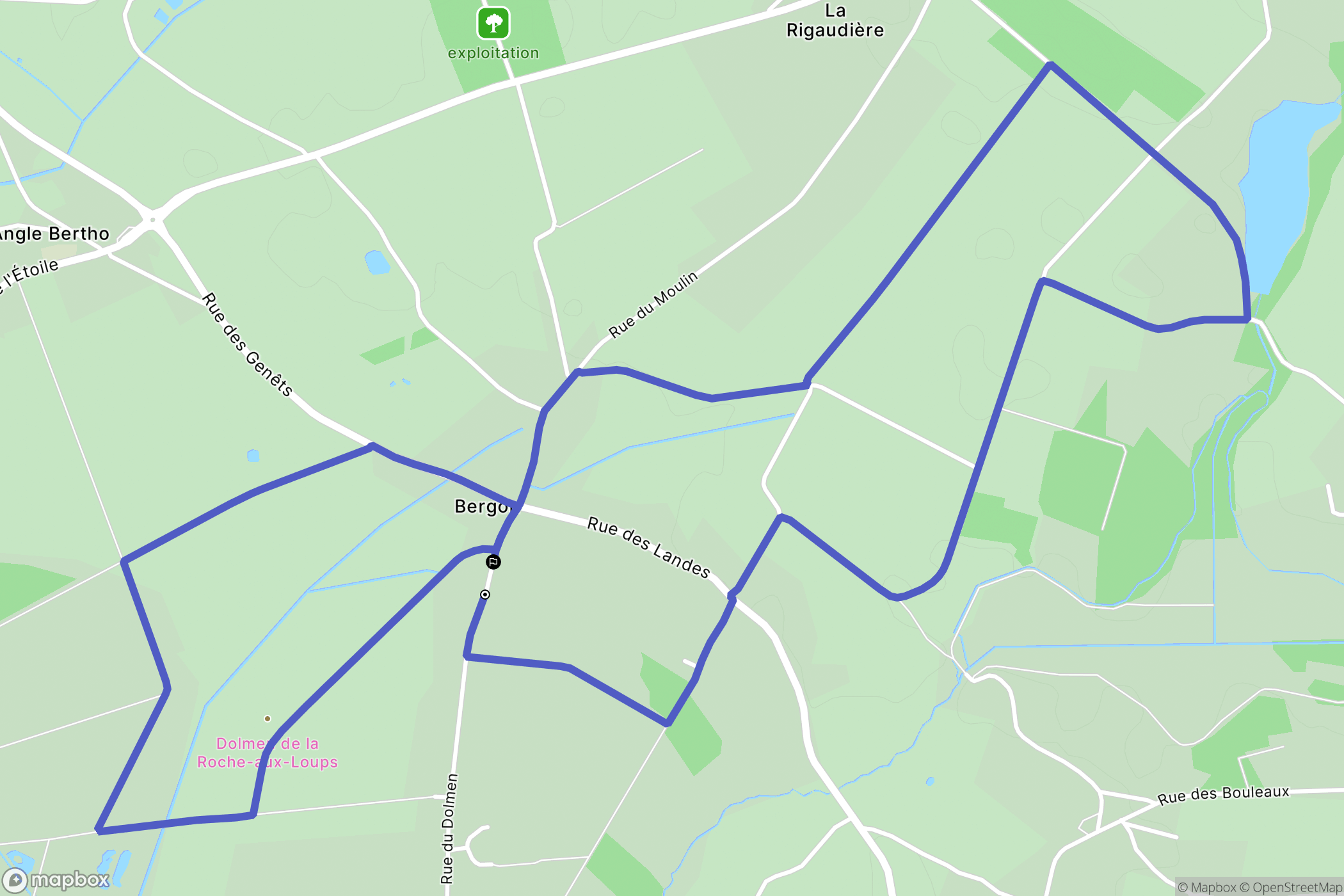 Missillac : carte du parcours de randonnée - France