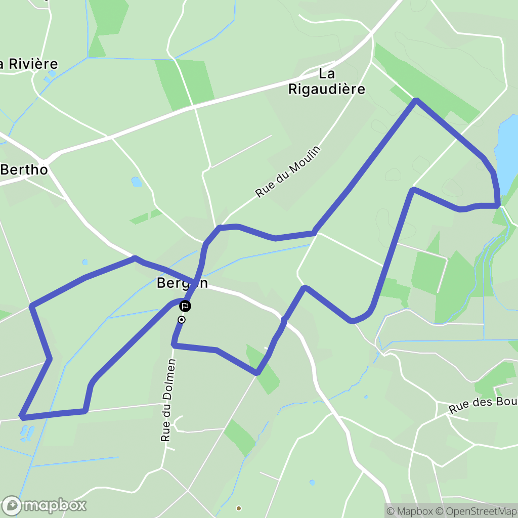 Missillac : carte du parcours de randonnée - France