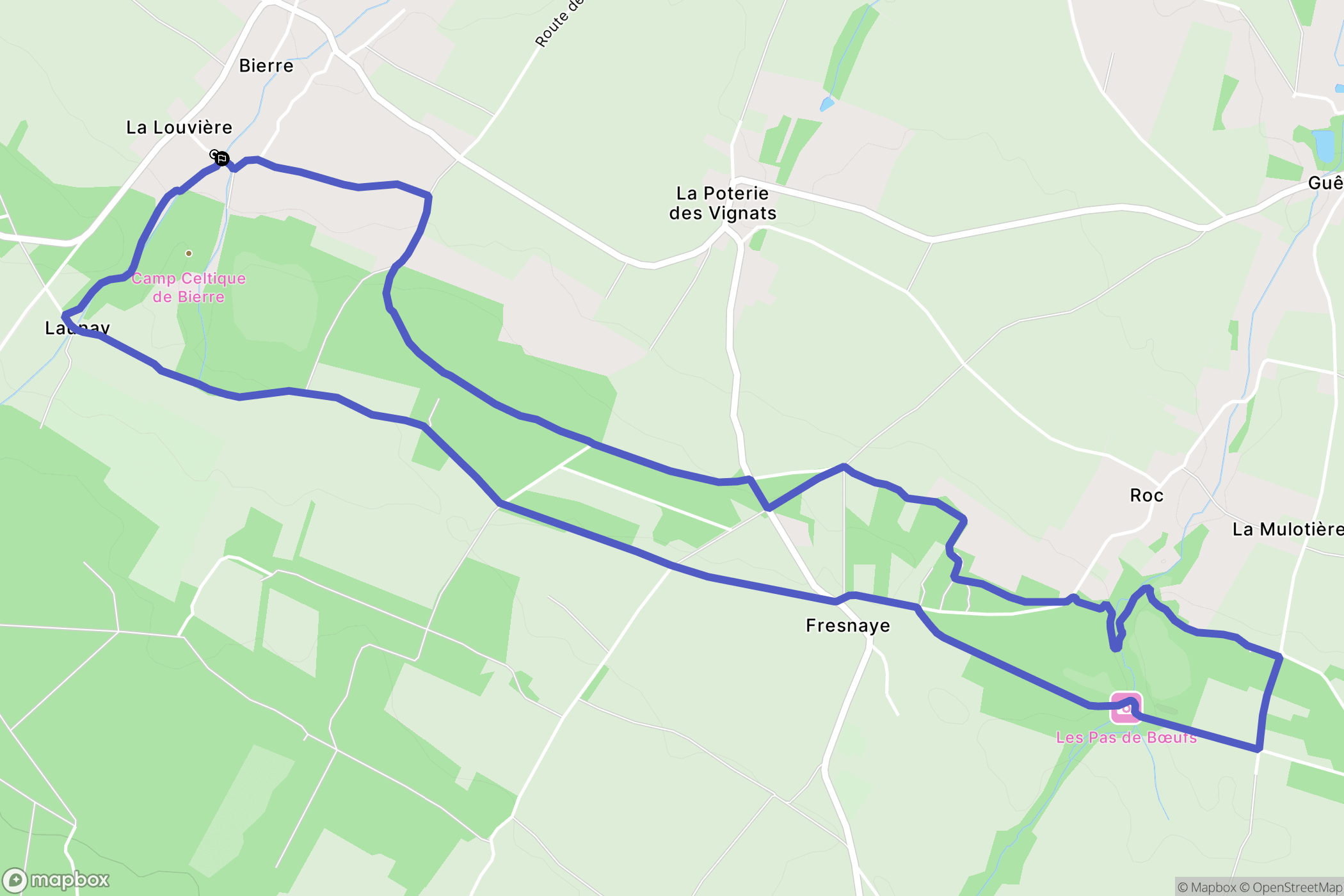 Merri : carte du parcours de randonnée - France