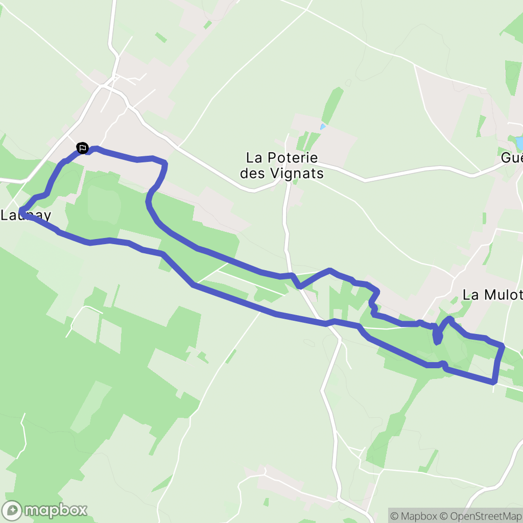 Merri : carte du parcours de randonnée - France