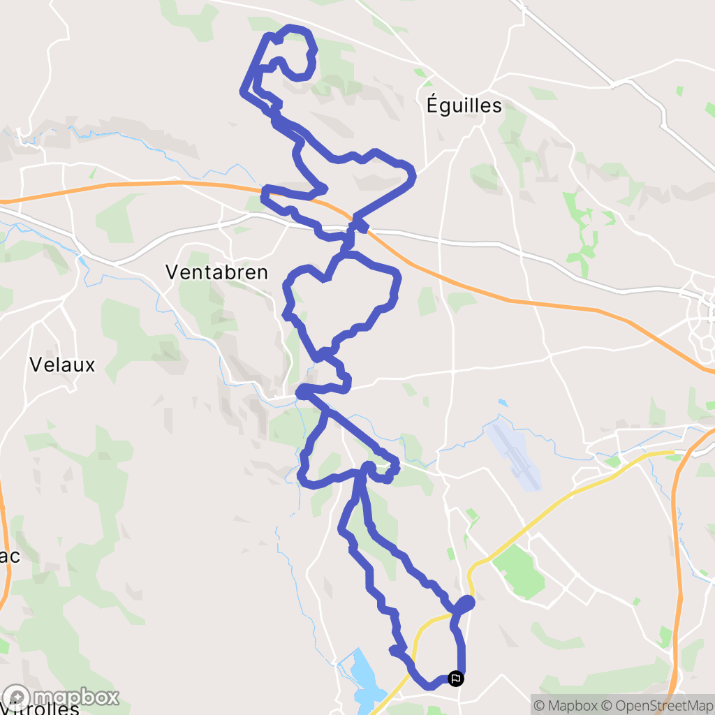 Cabriès : carte du parcours de randonnée - France