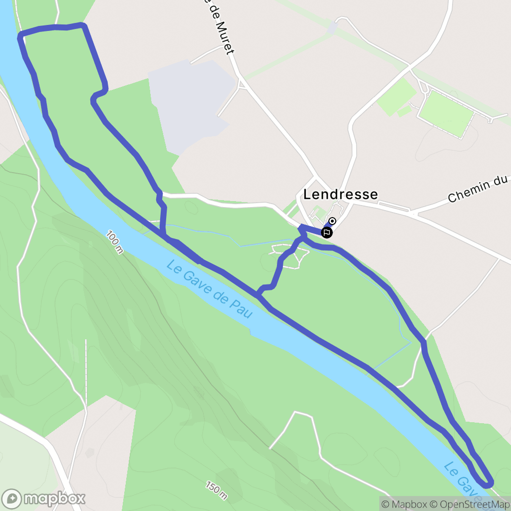 Mont : carte du parcours de randonnée - France