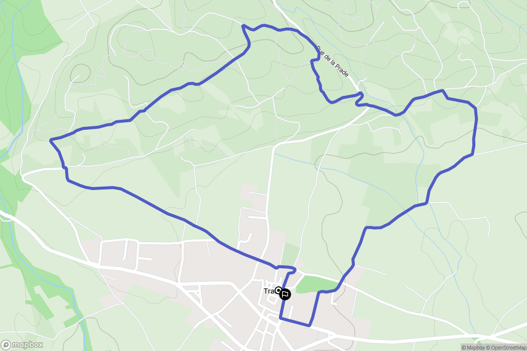 Trausse : carte du parcours de randonnée - France