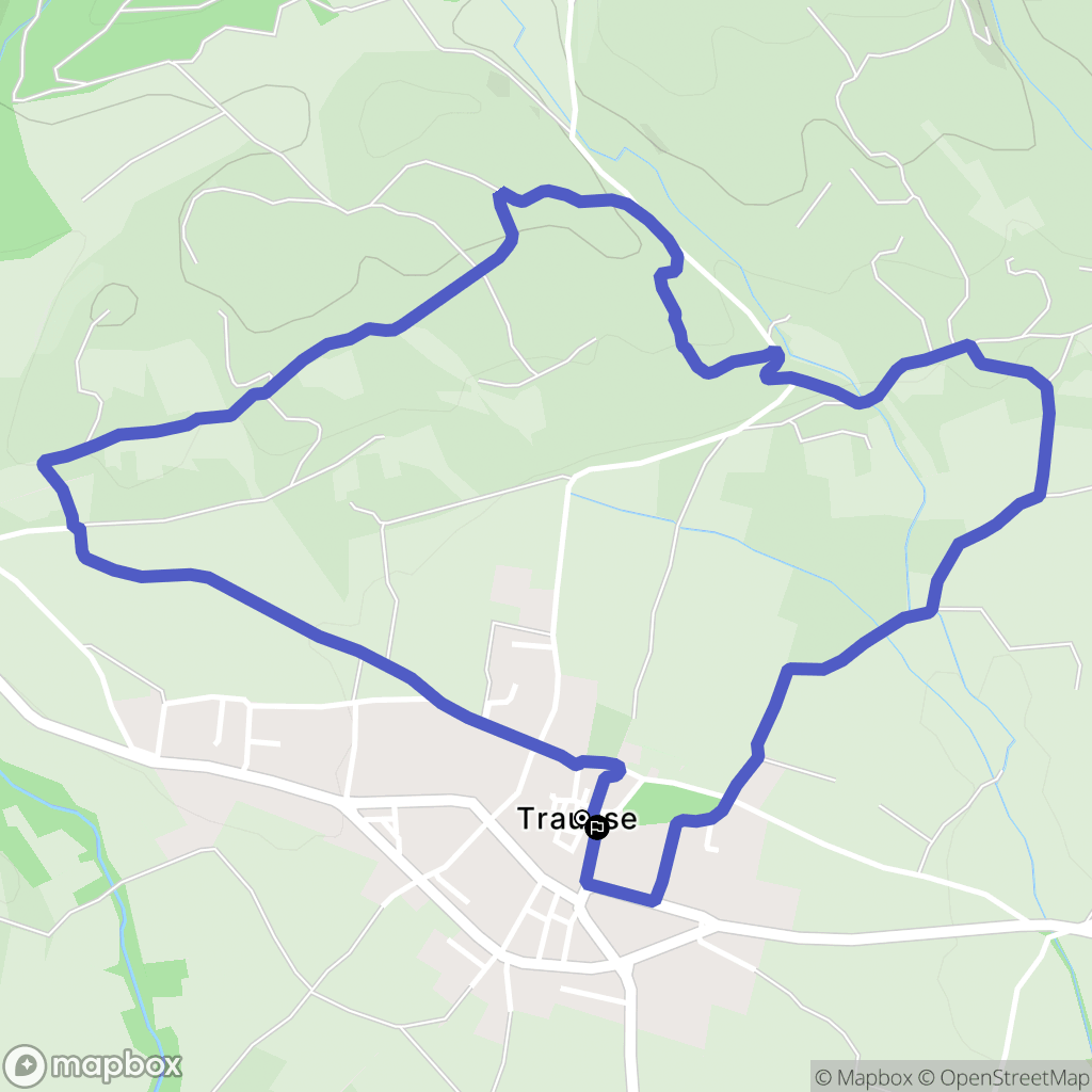 Trausse : carte du parcours de randonnée - France