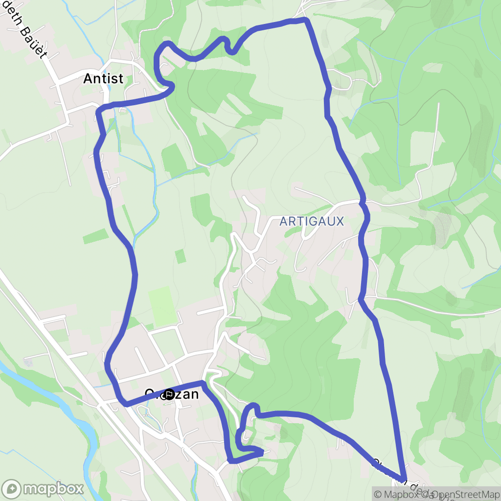 Ordizan : carte du parcours de randonnée - France