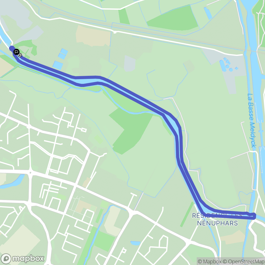 Saint-Omer : carte du parcours de randonnée - France