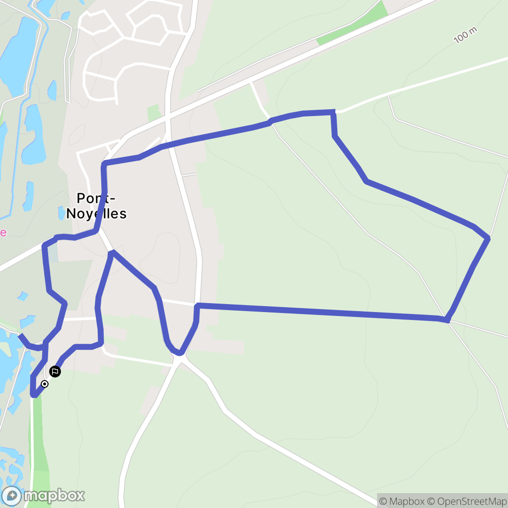 Pont-Noyelles : carte du parcours de randonnée - France