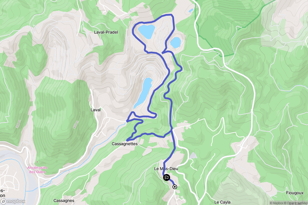 Le Mas Dieu: routekaart voor buitenactiviteiten - France