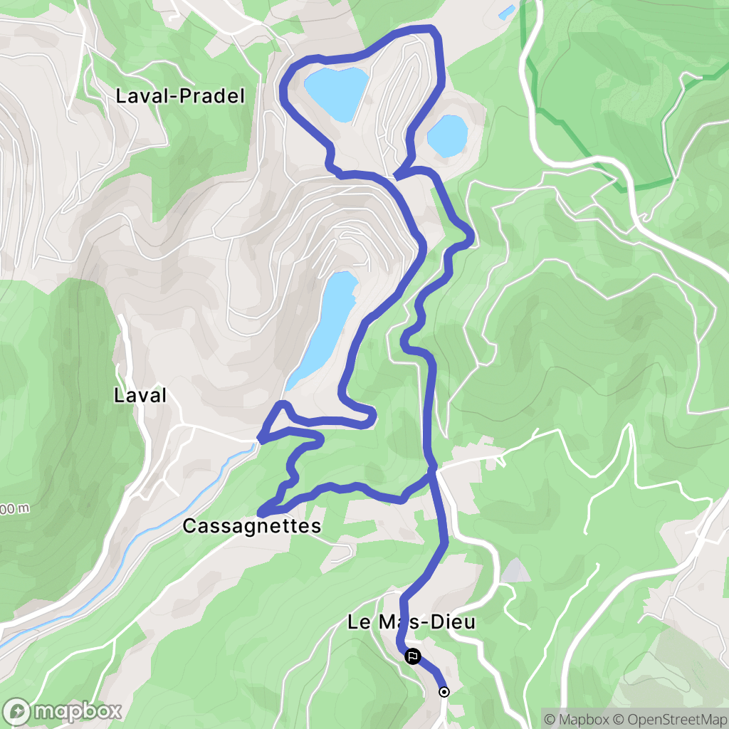 Le Mas Dieu: routekaart voor buitenactiviteiten - France