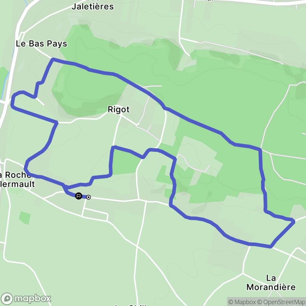 La Roche-Clermault : carte du parcours de randonnée - France