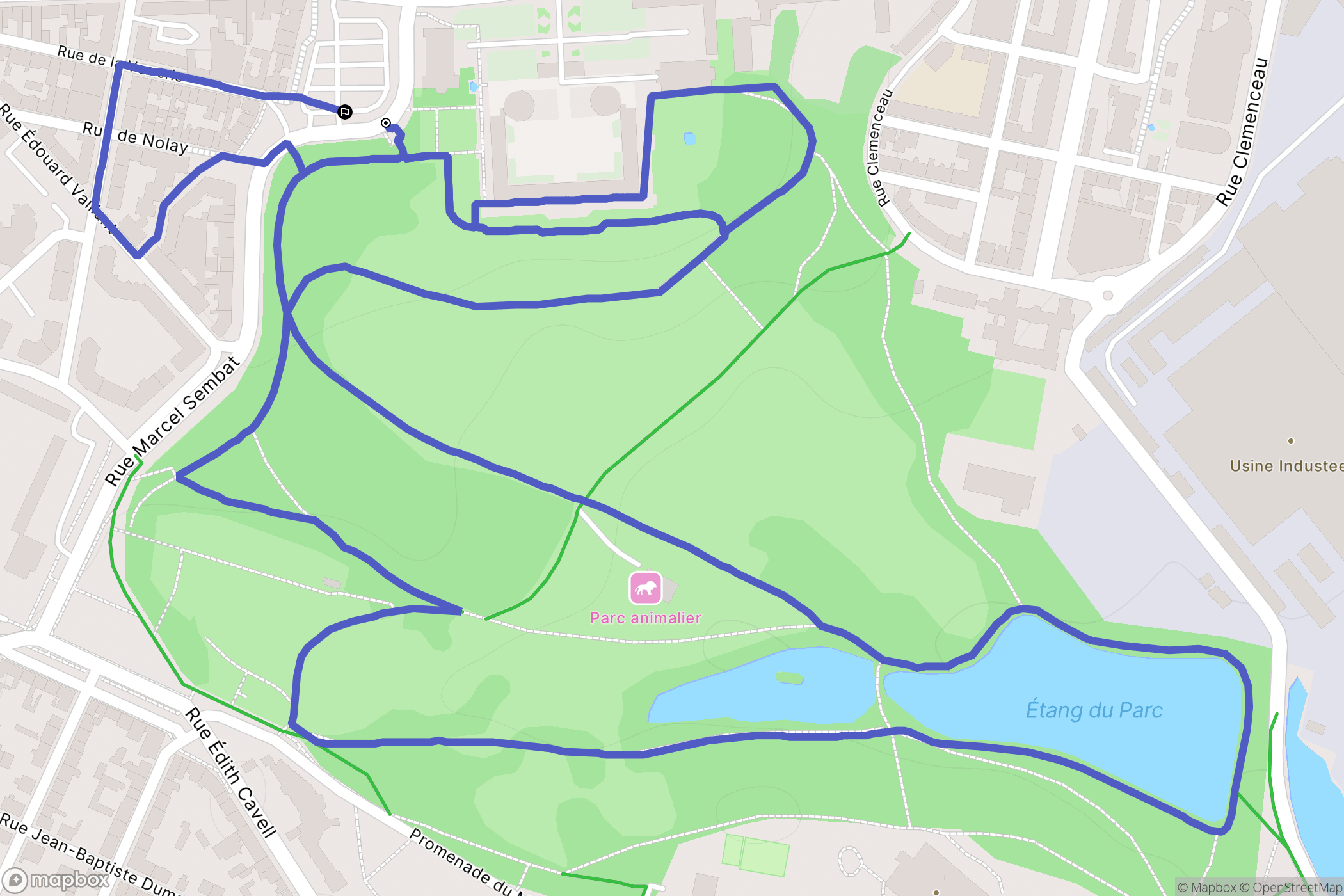 Le Creusot : carte du parcours de randonnée - France
