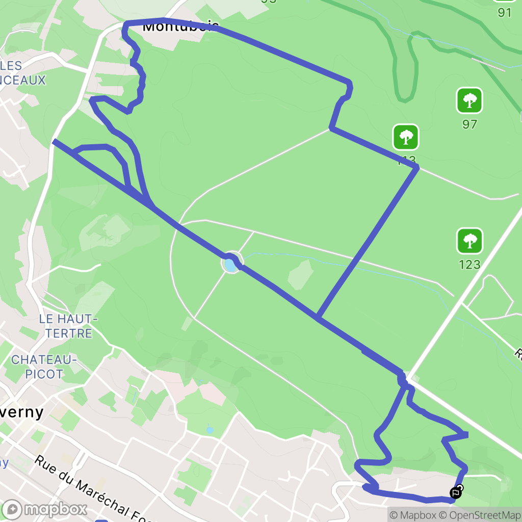 Saint-Leu-la-Forêt : carte du parcours de randonnée - France