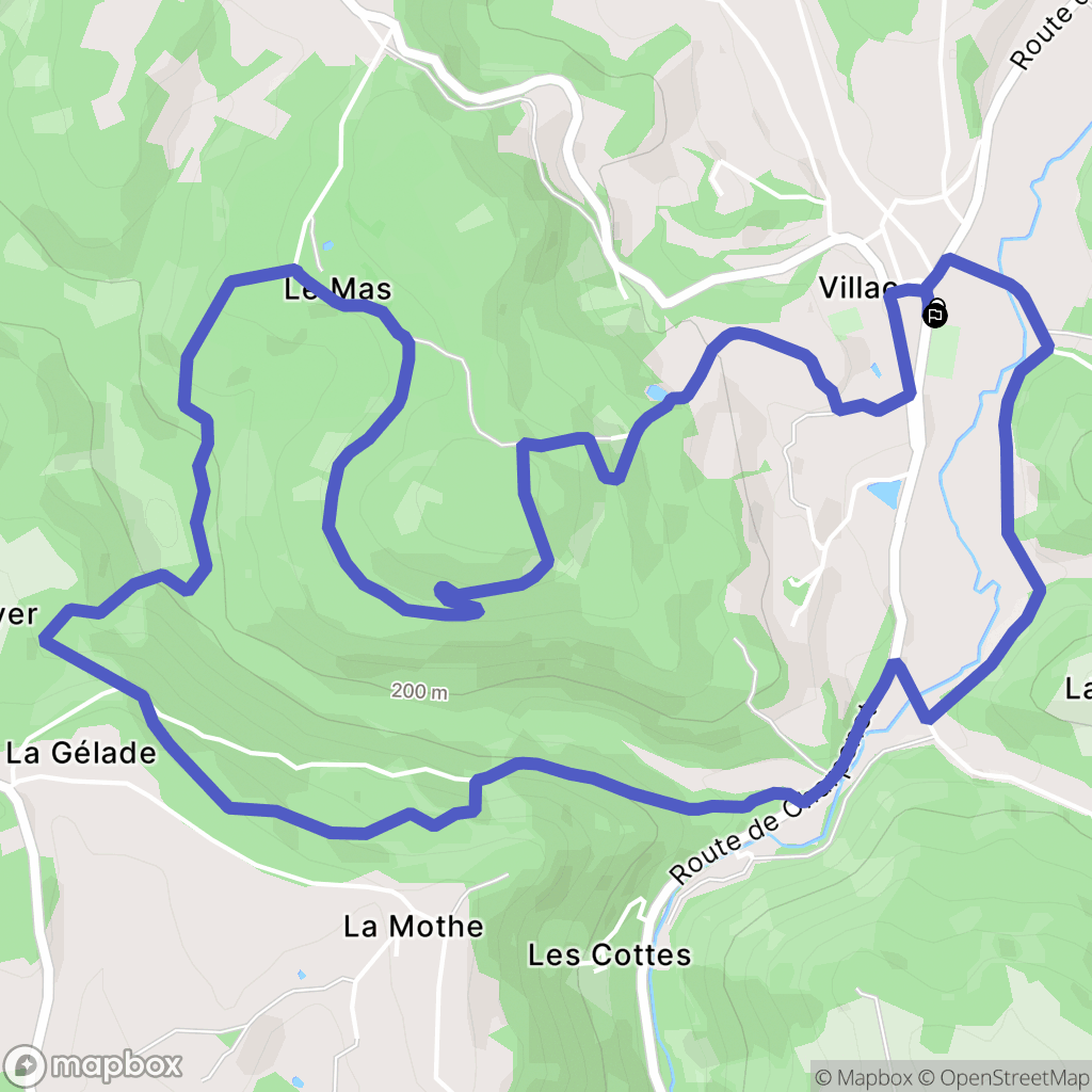 Villac : carte du parcours de randonnée - France