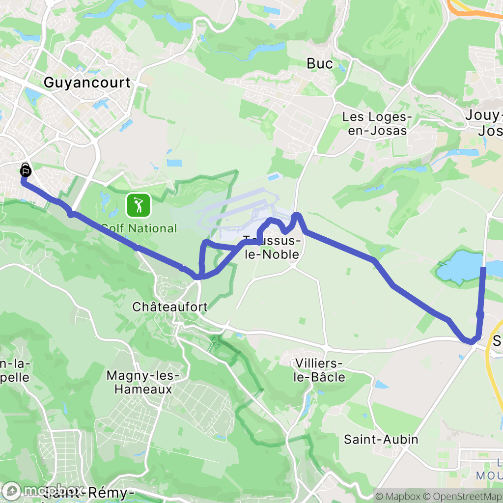 Voisins-le-Bretonneux : carte du parcours de randonnée - France
