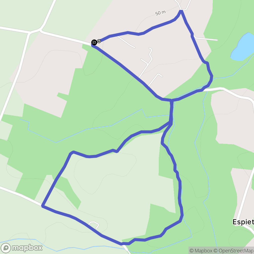 Saint-Quentin-de-Baron : carte du parcours de randonnée - France