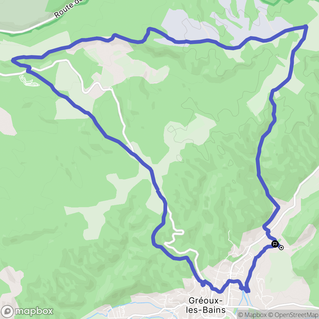 Gréoux-les-Bains : carte du parcours de randonnée - France