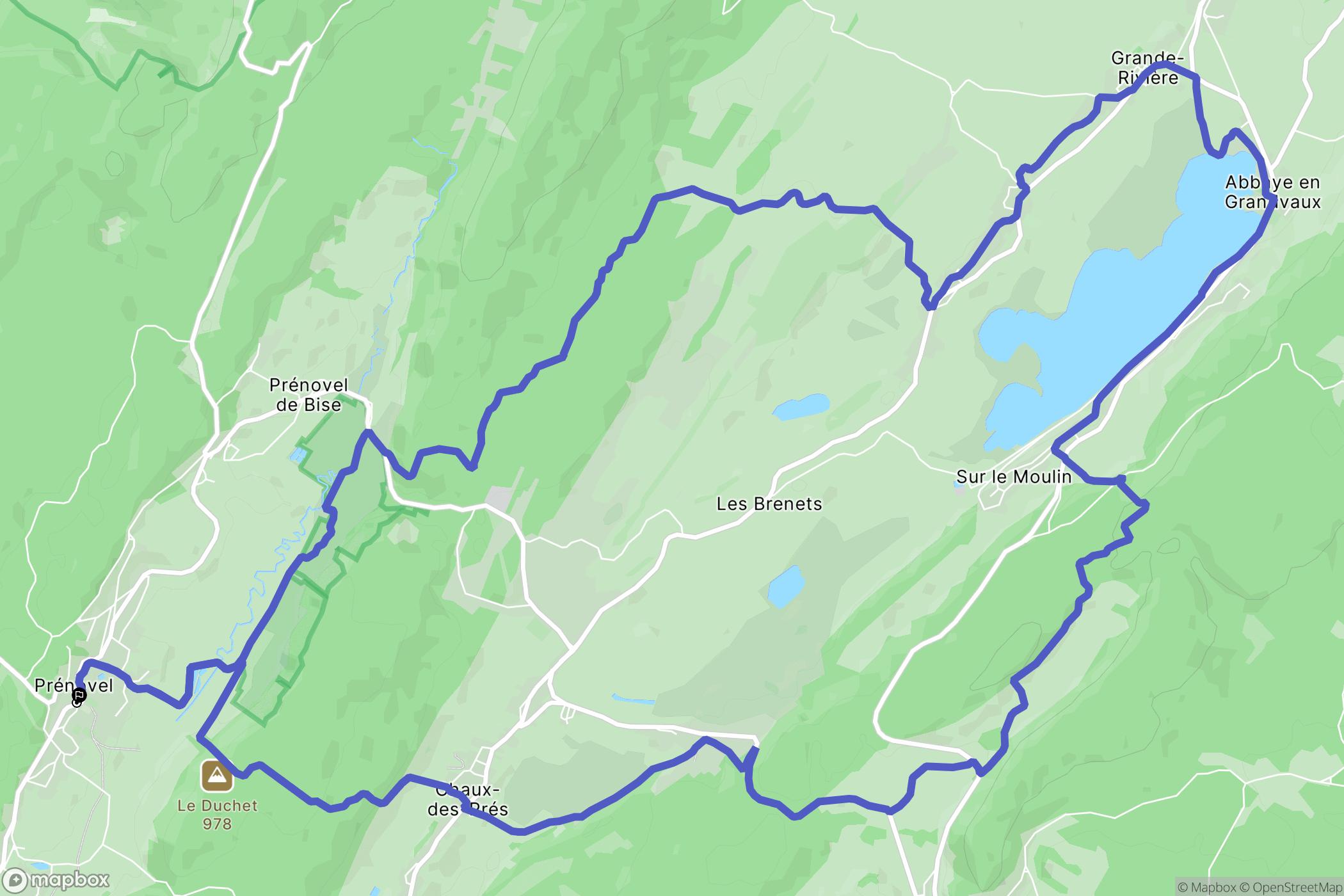 Nanchez : carte du parcours de randonnée - France