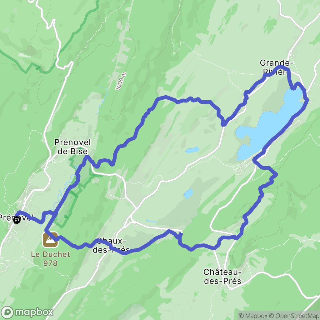 Nanchez : carte du parcours de randonnée - France