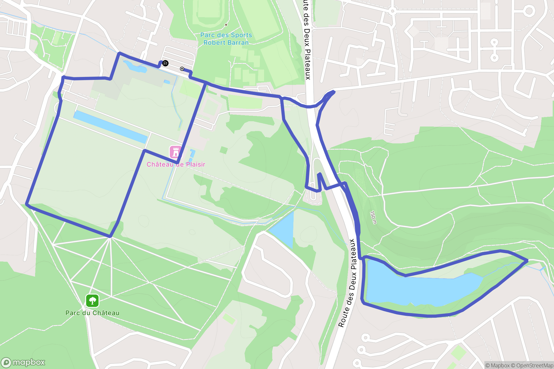 Plaisir : carte du parcours de randonnée - France