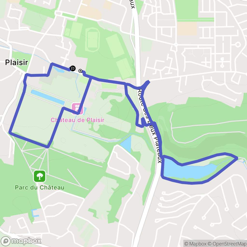 Plaisir : carte du parcours de randonnée - France
