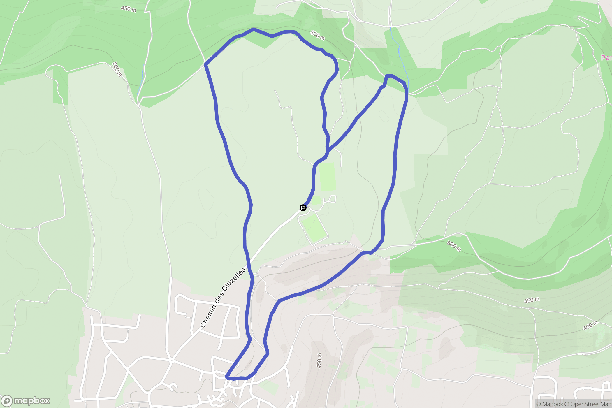 Châteauguay : carte du parcours de randonnée - France