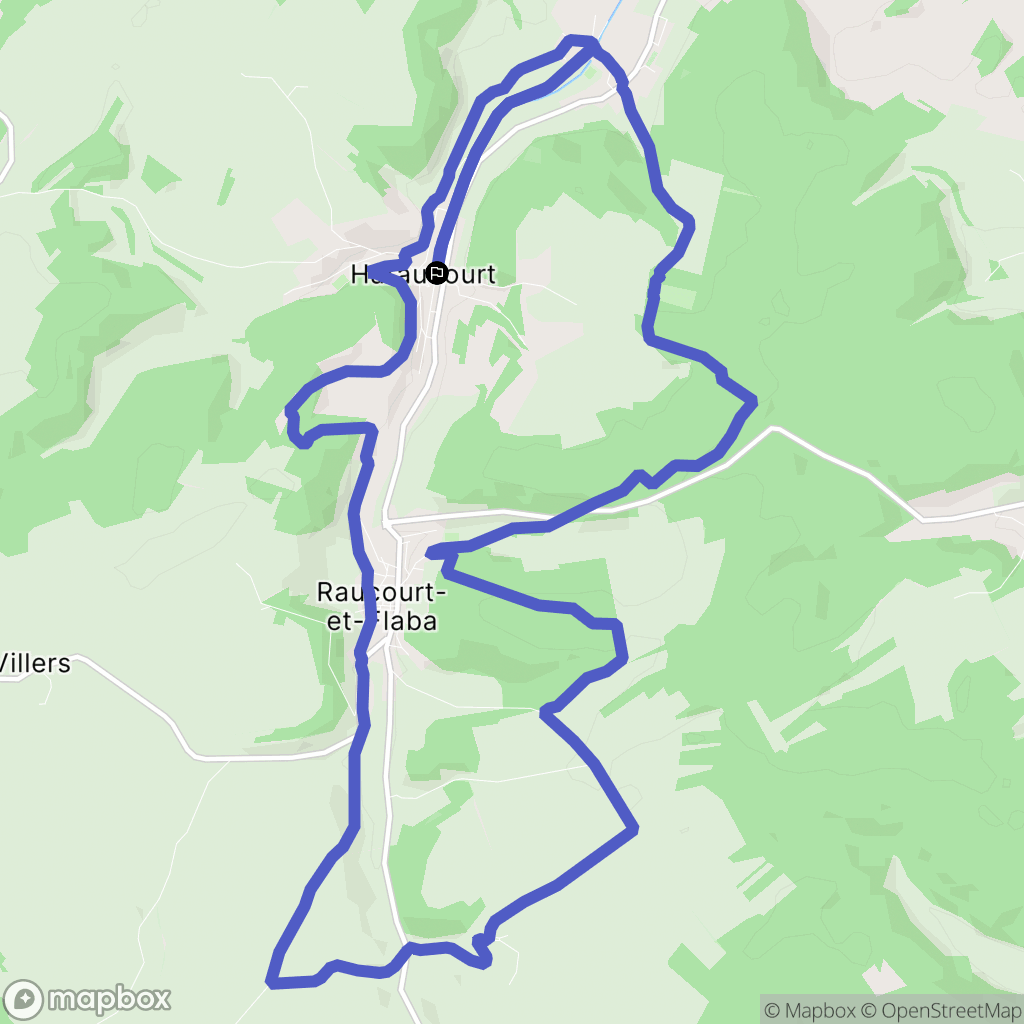 Haraucourt : carte du parcours de randonnée - France