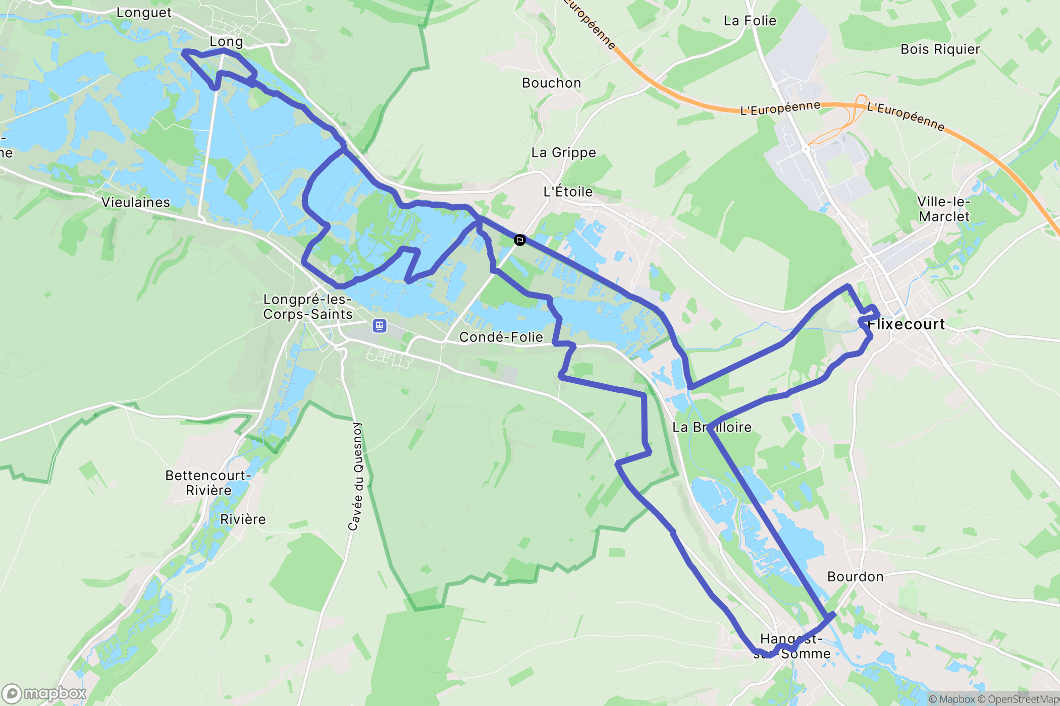 L'Etoile : carte du parcours de randonnée - France