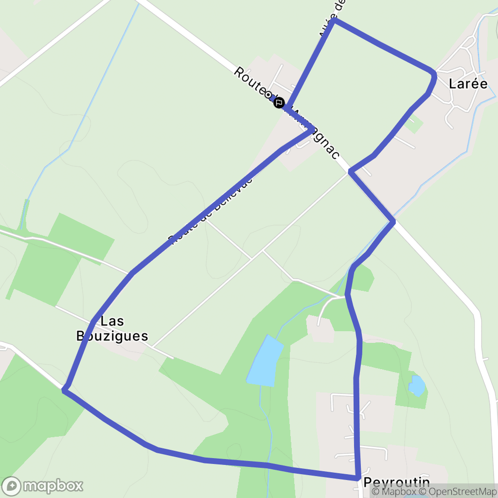 Larée : carte du parcours de randonnée - France