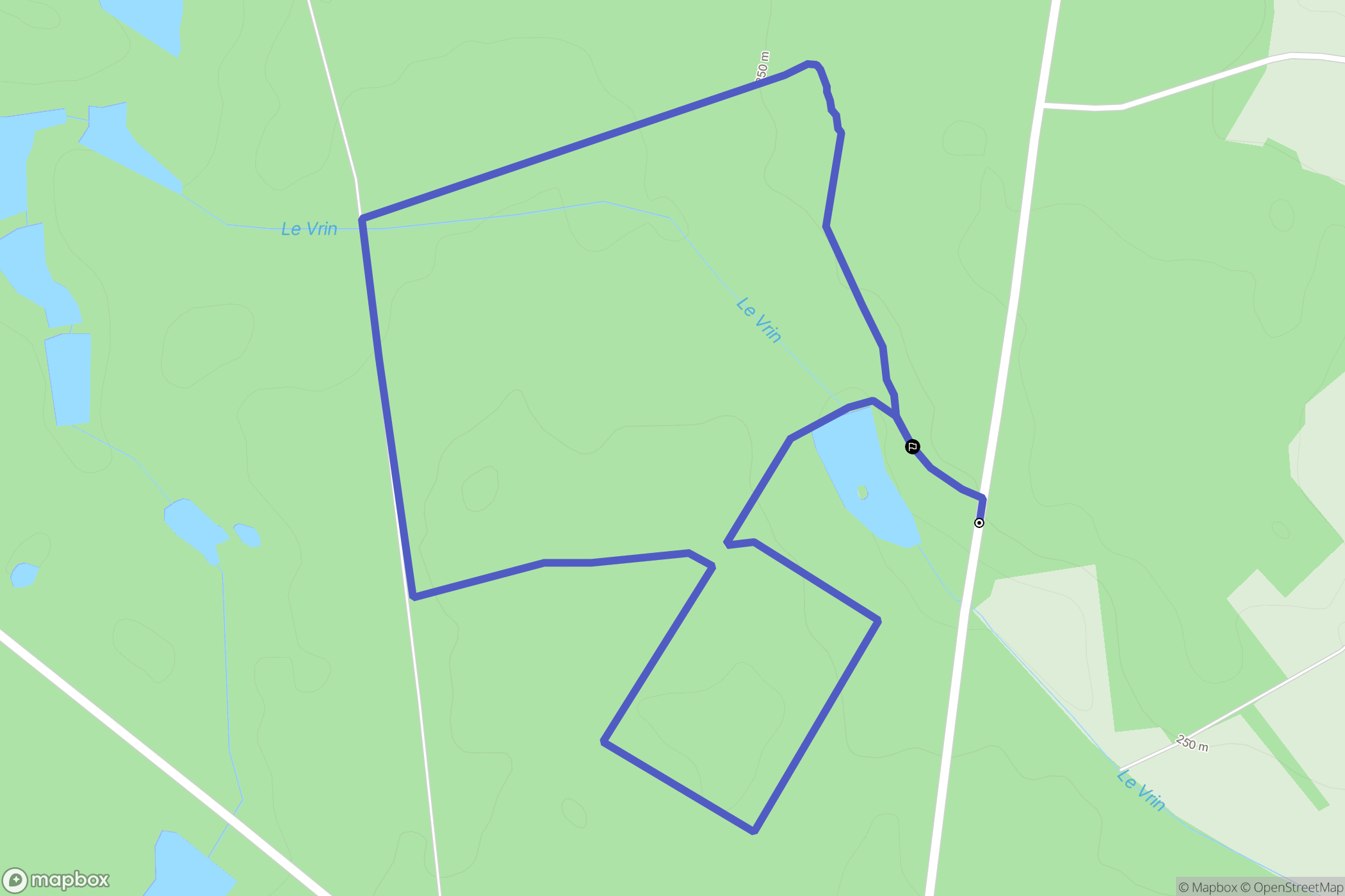 Merry-la-Vallée : carte du parcours de randonnée - France