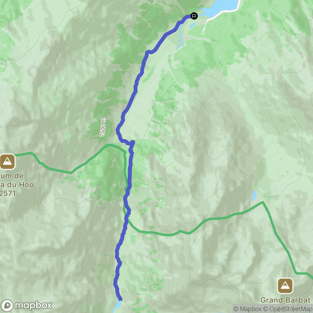 Estaing : carte du parcours de randonnée - France