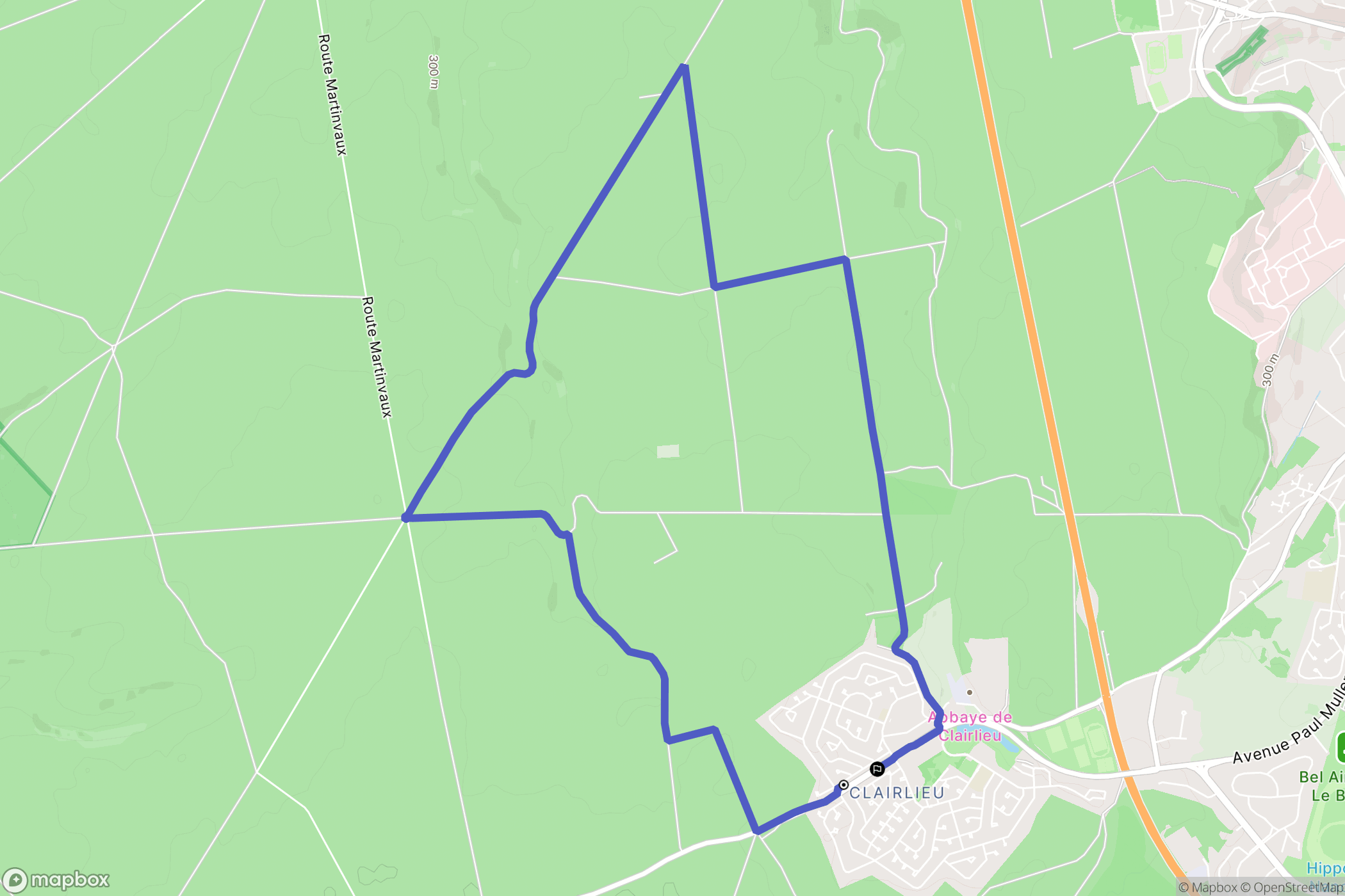 Villers-lès-Nancy : carte du parcours de randonnée - France