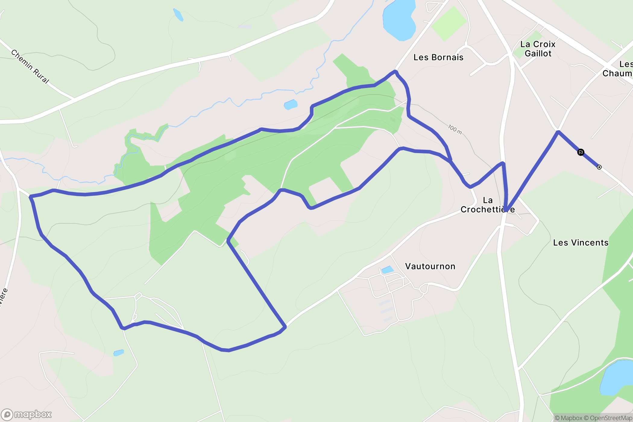 Fléré-la-Rivière : carte du parcours de randonnée - France