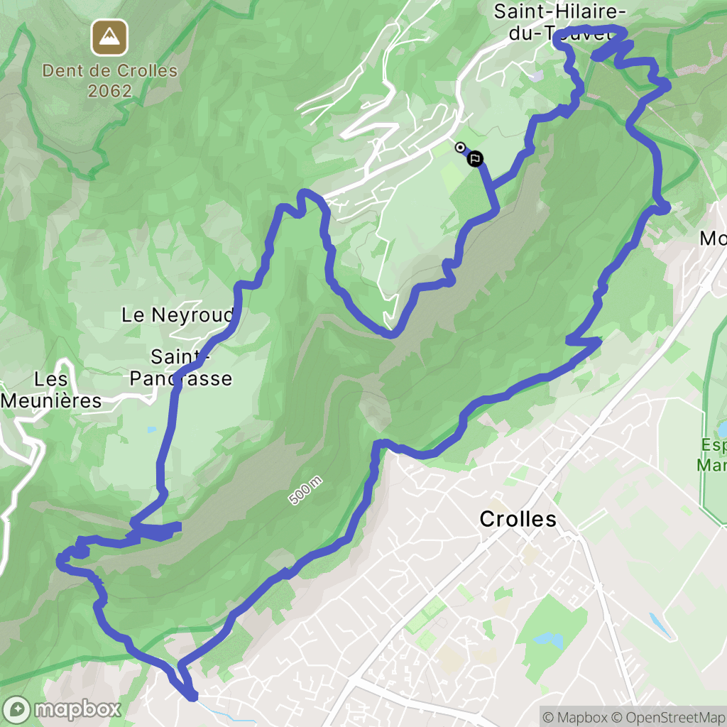 Plateau-des-Petites-Roches : carte du parcours de randonnée - France