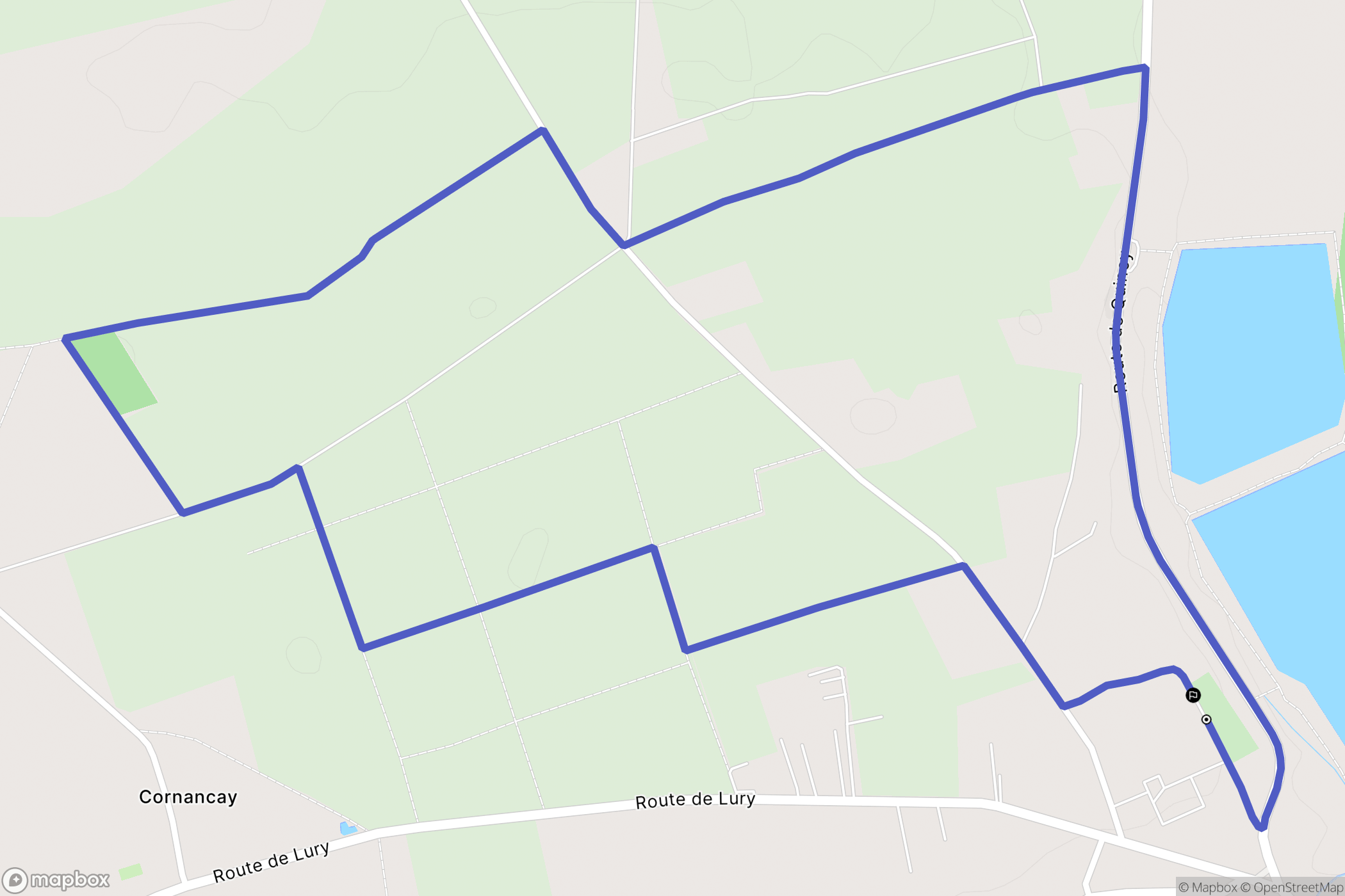 Quincy : carte du parcours de randonnée - France