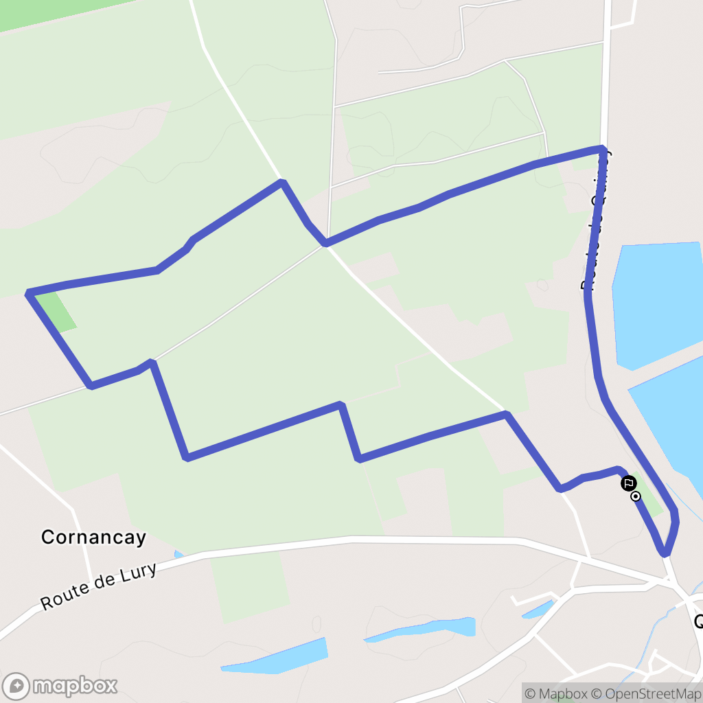 Quincy : carte du parcours de randonnée - France