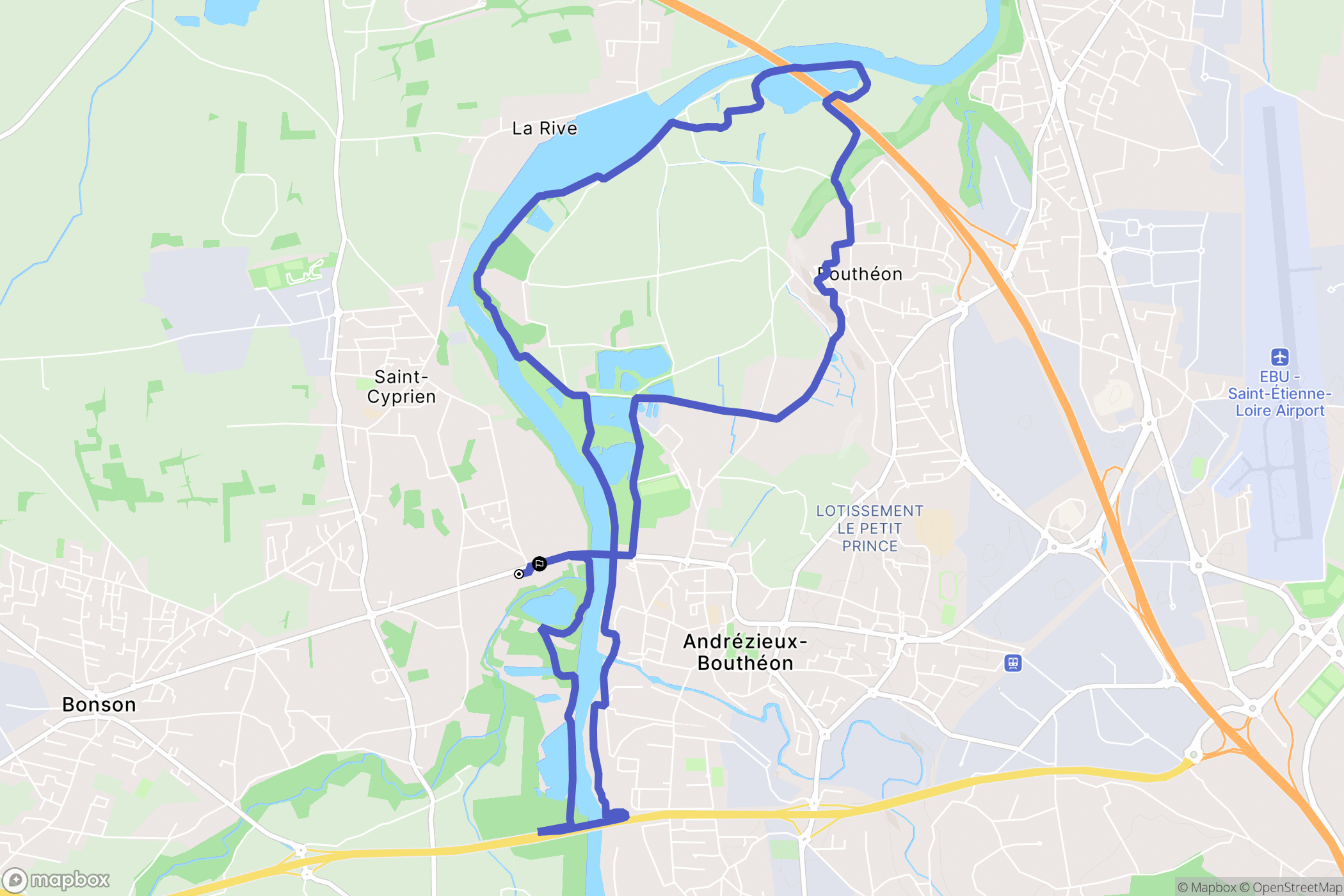 Saint-Cyprien : carte du parcours de randonnée - France