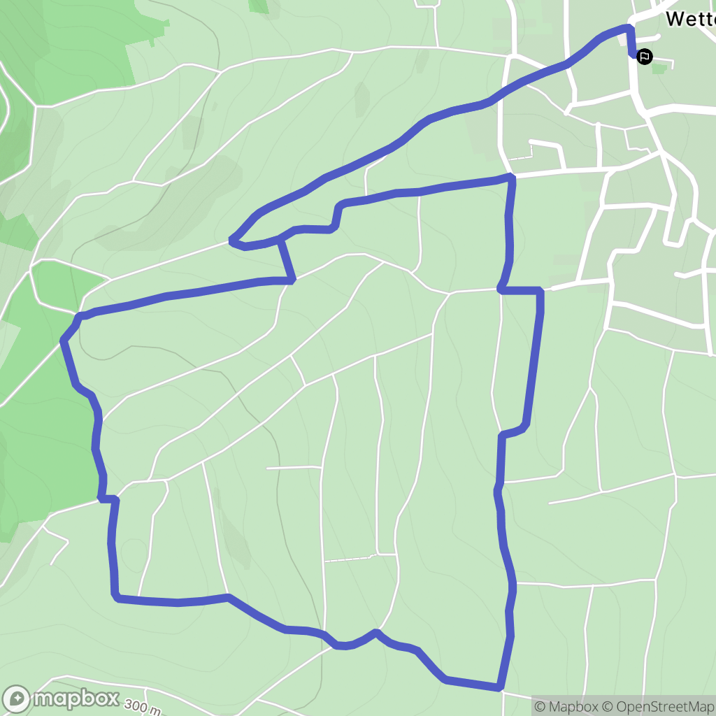 Wettolsheim : carte du parcours de randonnée - France