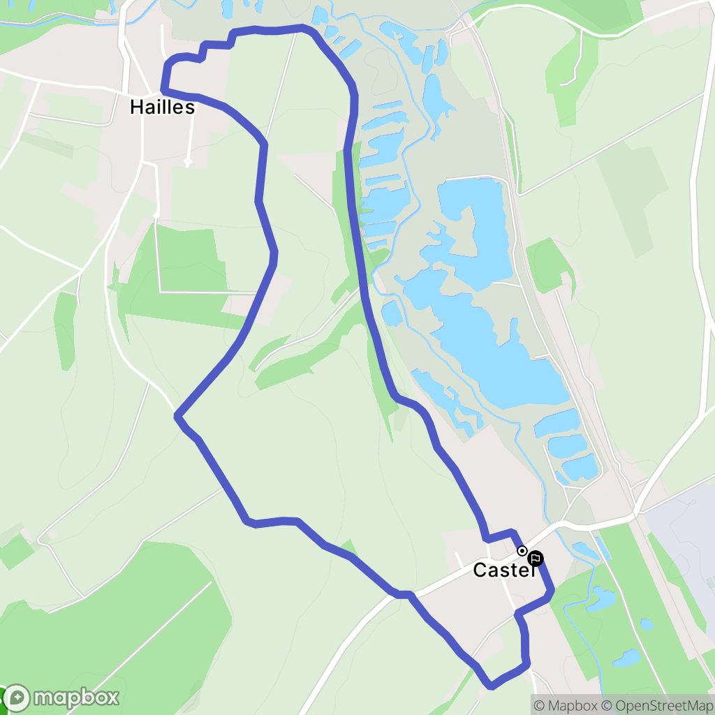 Moreuil : carte du parcours de randonnée - France