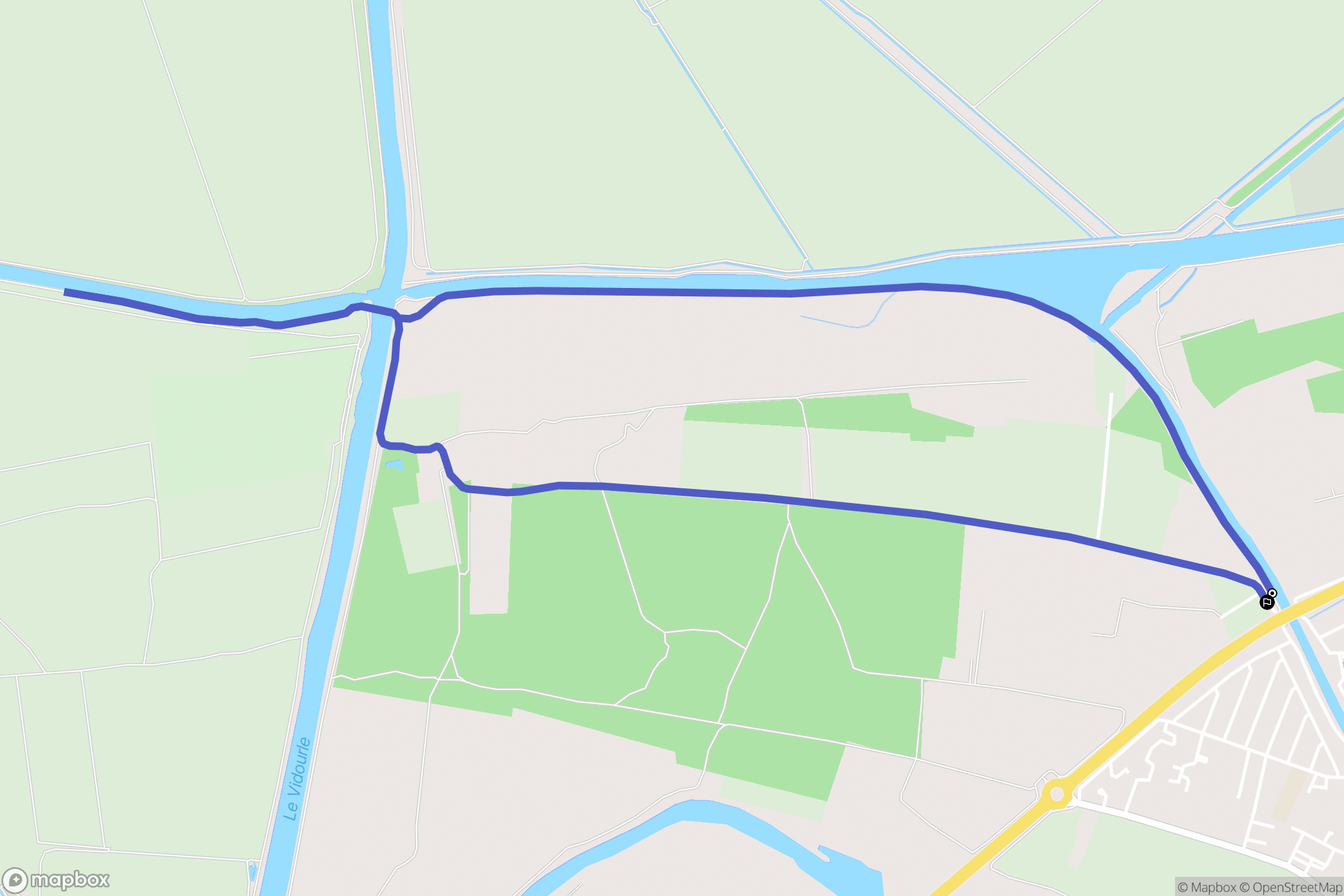Aigues-Mortes : carte du parcours de randonnée - France