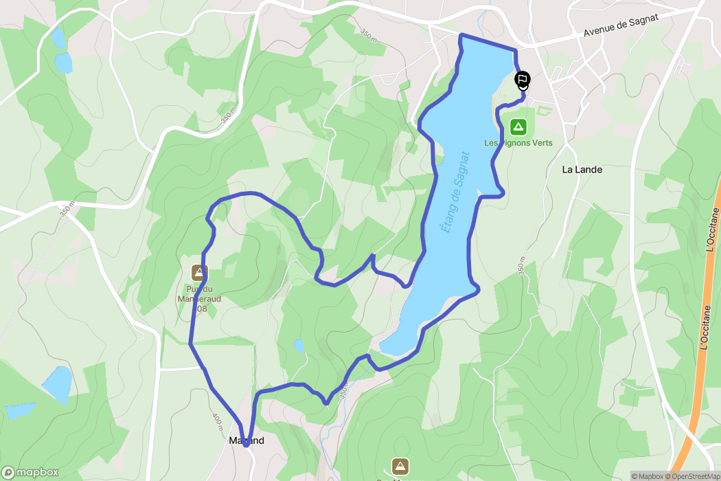 Bessines-sur-Gartempe : carte du parcours de randonnée - France
