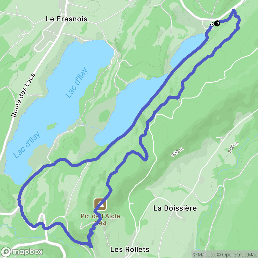 Le Frasnois : carte du parcours de randonnée - France