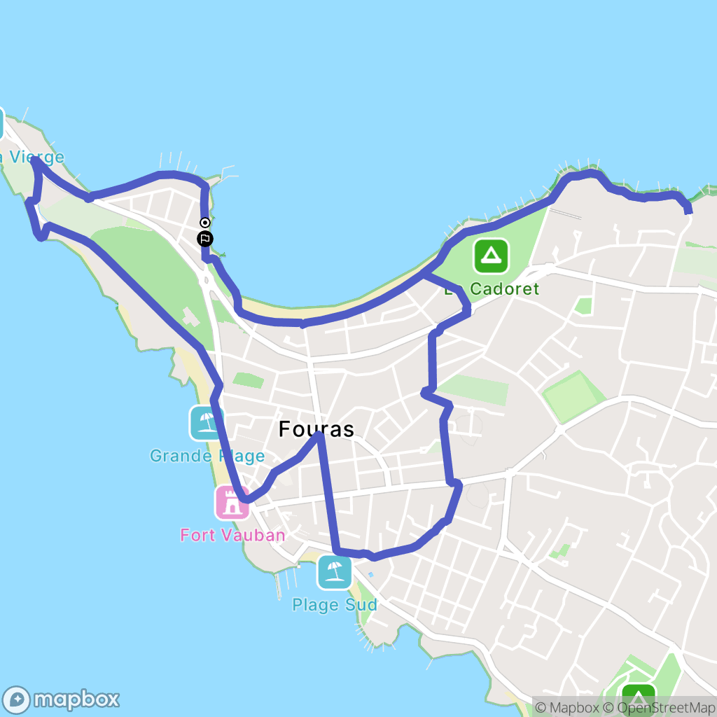 Fouras : carte du parcours de randonnée - France
