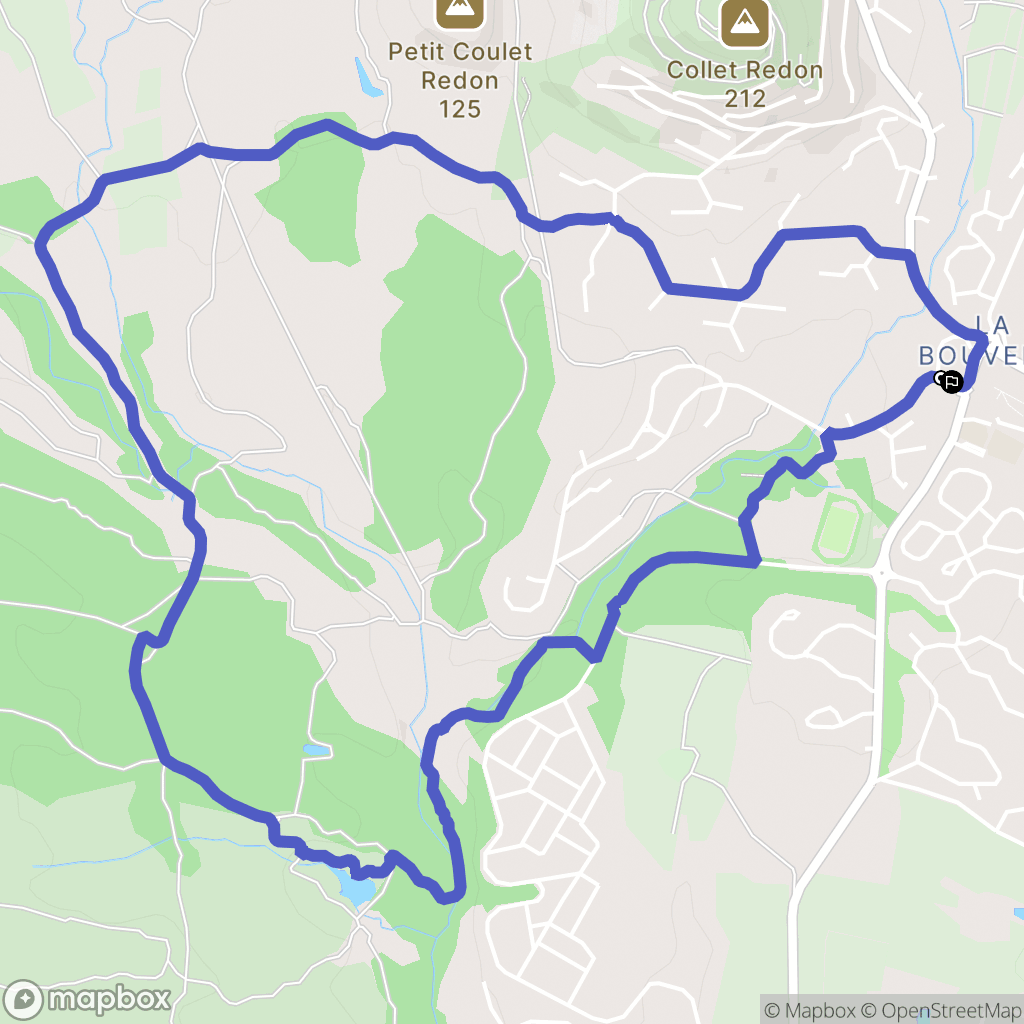La Bouverie : carte du parcours de randonnée - France