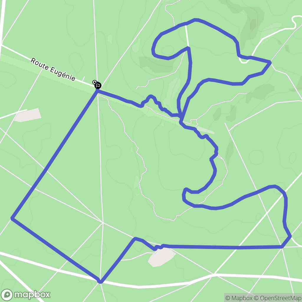 Compiègne : carte du parcours de randonnée - France