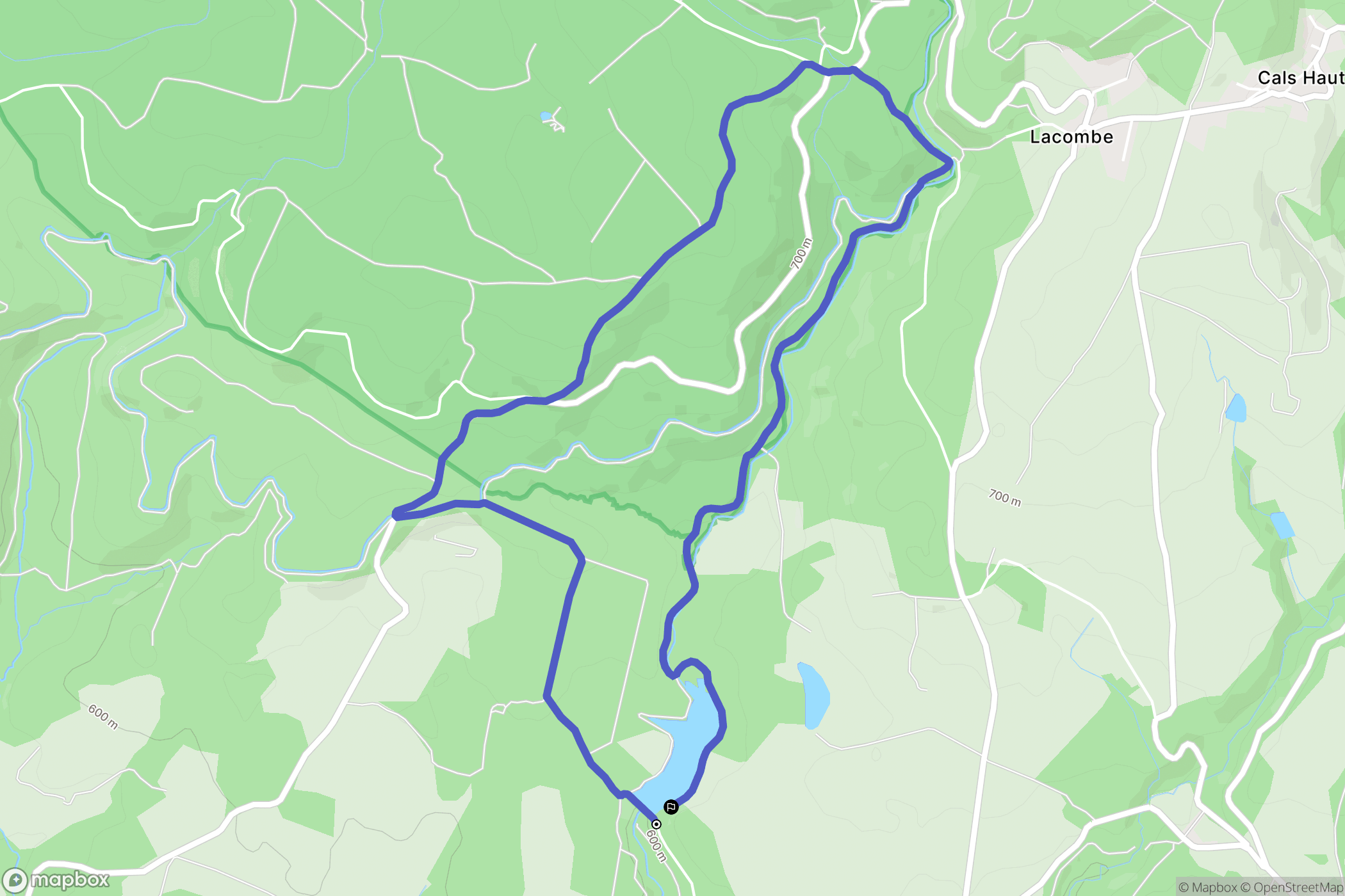 Saint-Denis : carte du parcours de randonnée - France