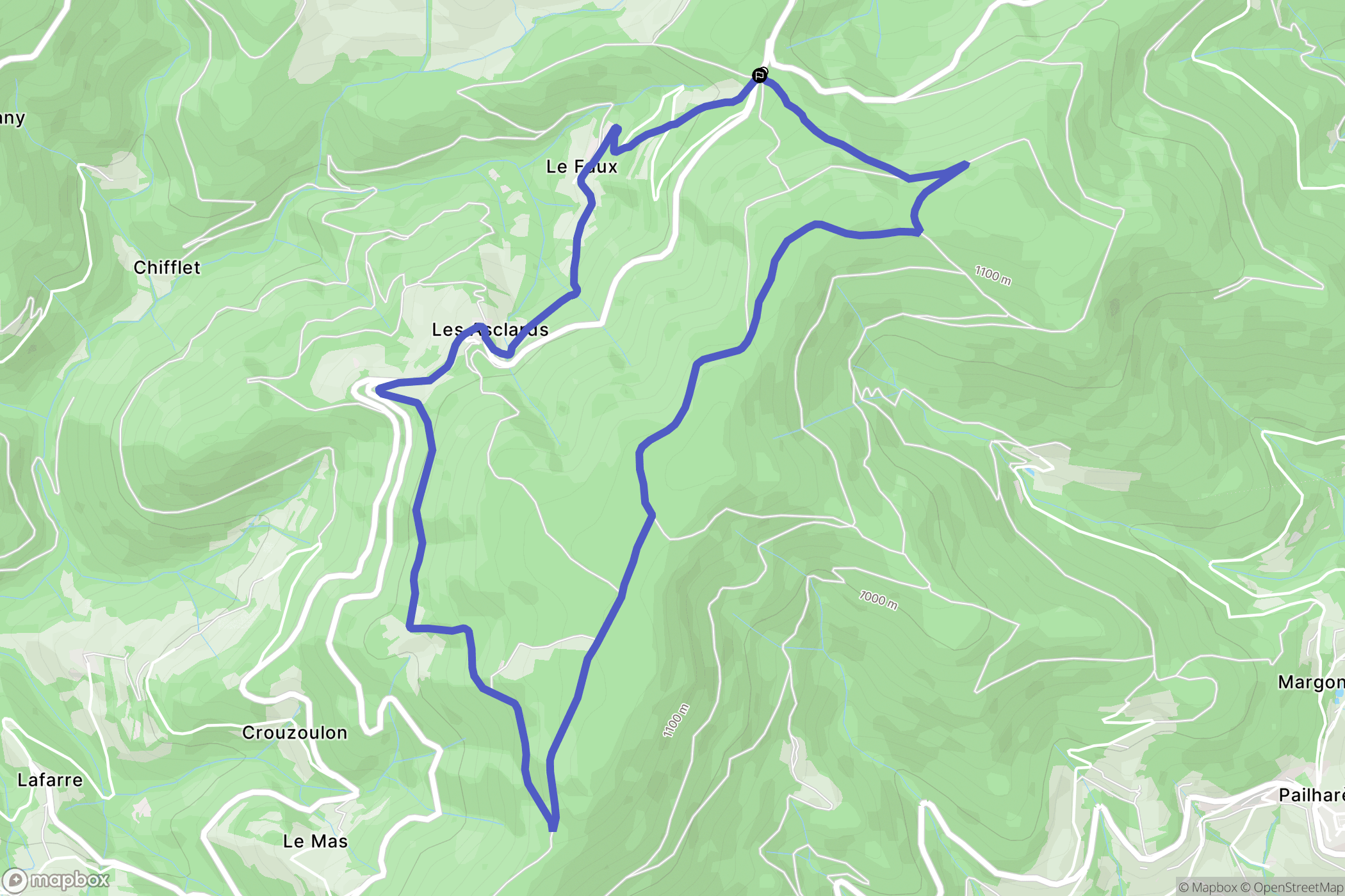 Satillieu : carte du parcours de randonnée - France